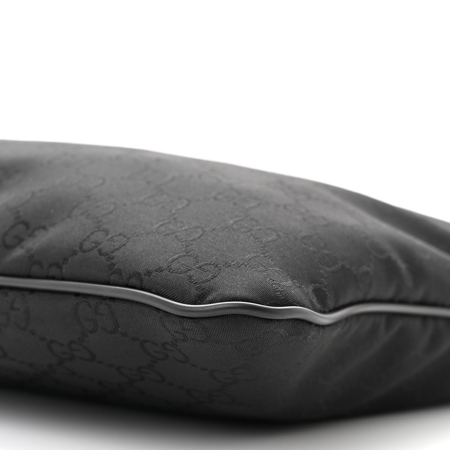 Nylon Monogram Small Flat Messenger Bag Black
