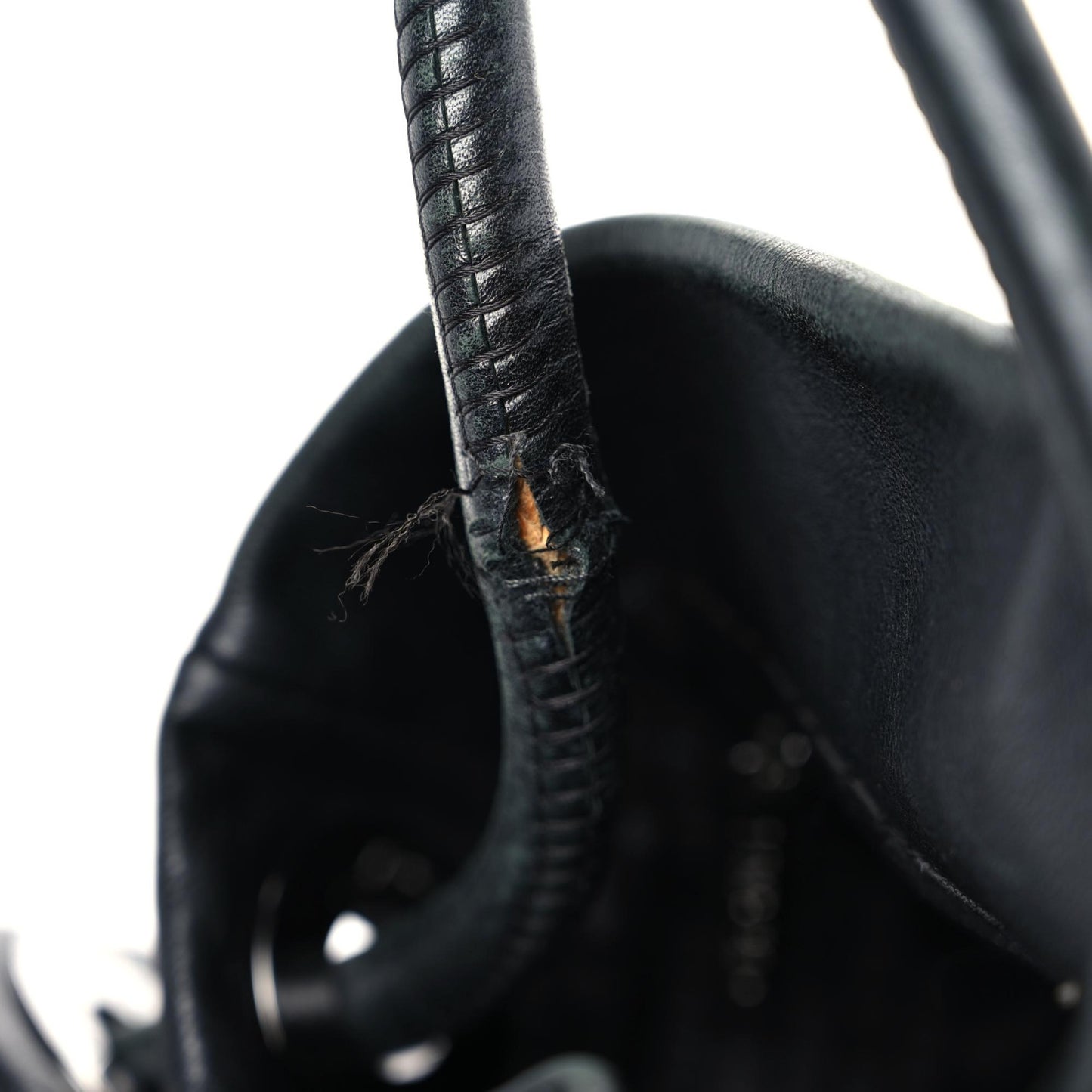 Lambskin Patent Calfskin Camellia Tote Black