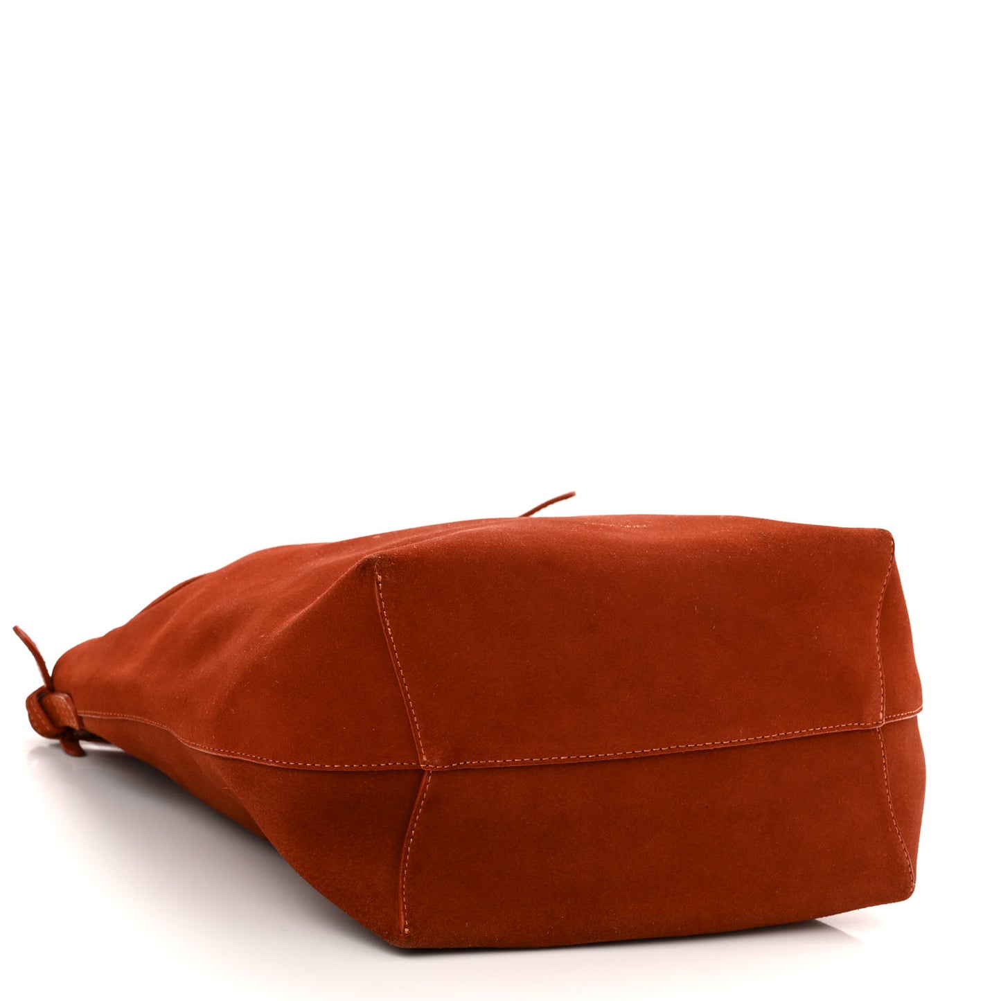 Suede Bucket Bag Brick