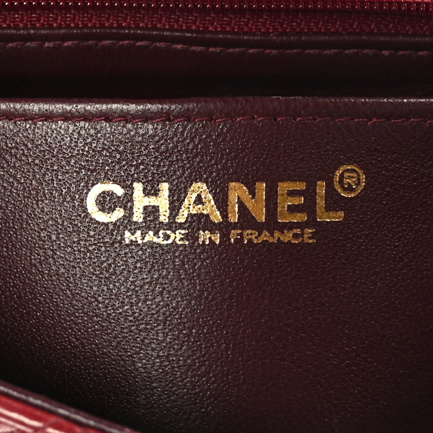 Lambskin Quilted Mini Square Flap Dark Red