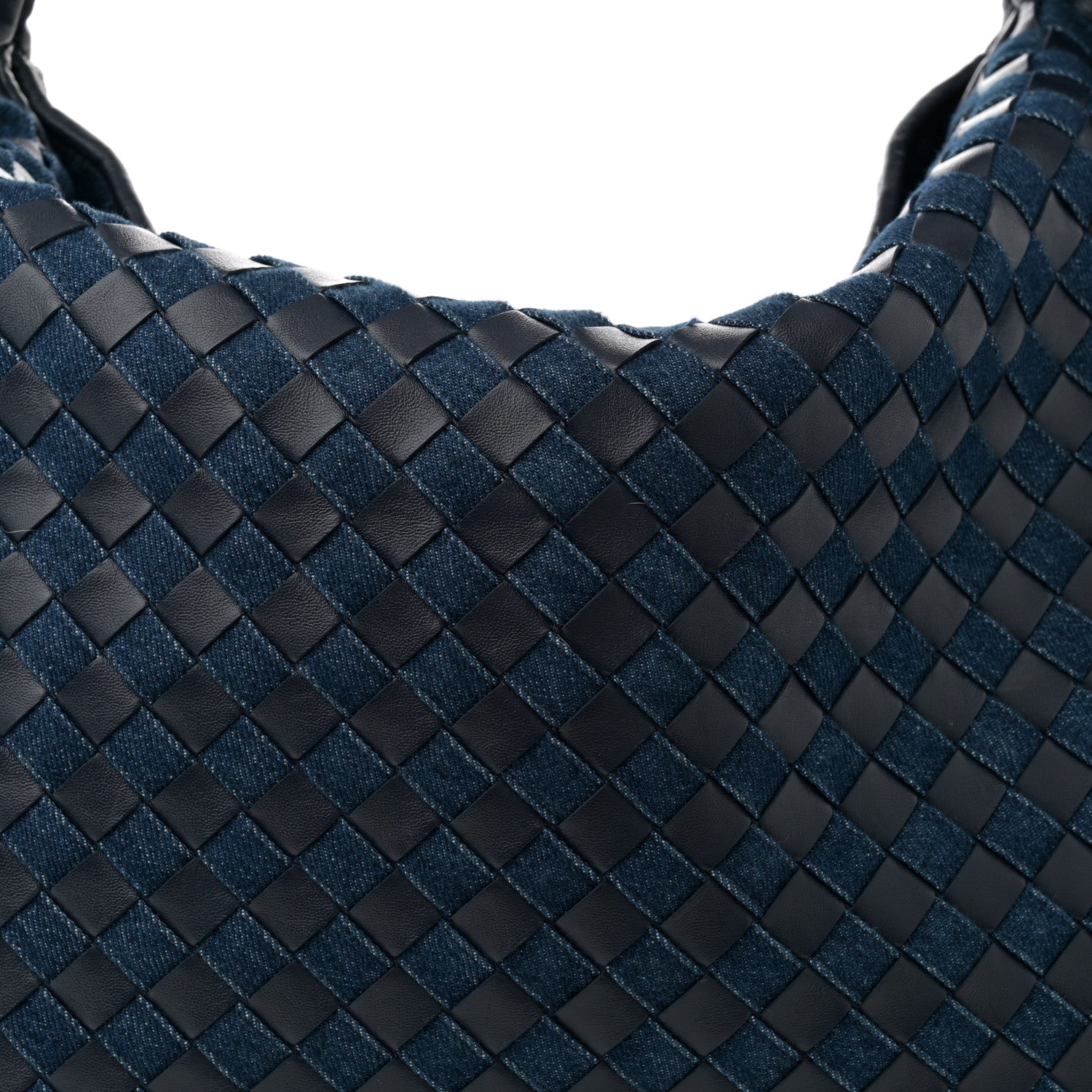 Bottega Veneta Denim Calfskin Intrecciato Large Hop Abyss Indigo 8 of 10
