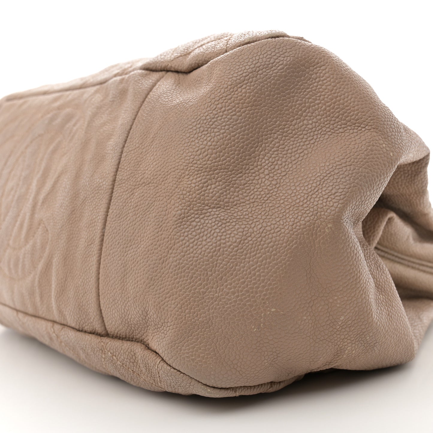 Caviar Quilted Simply CC Shoulder Bag Beige