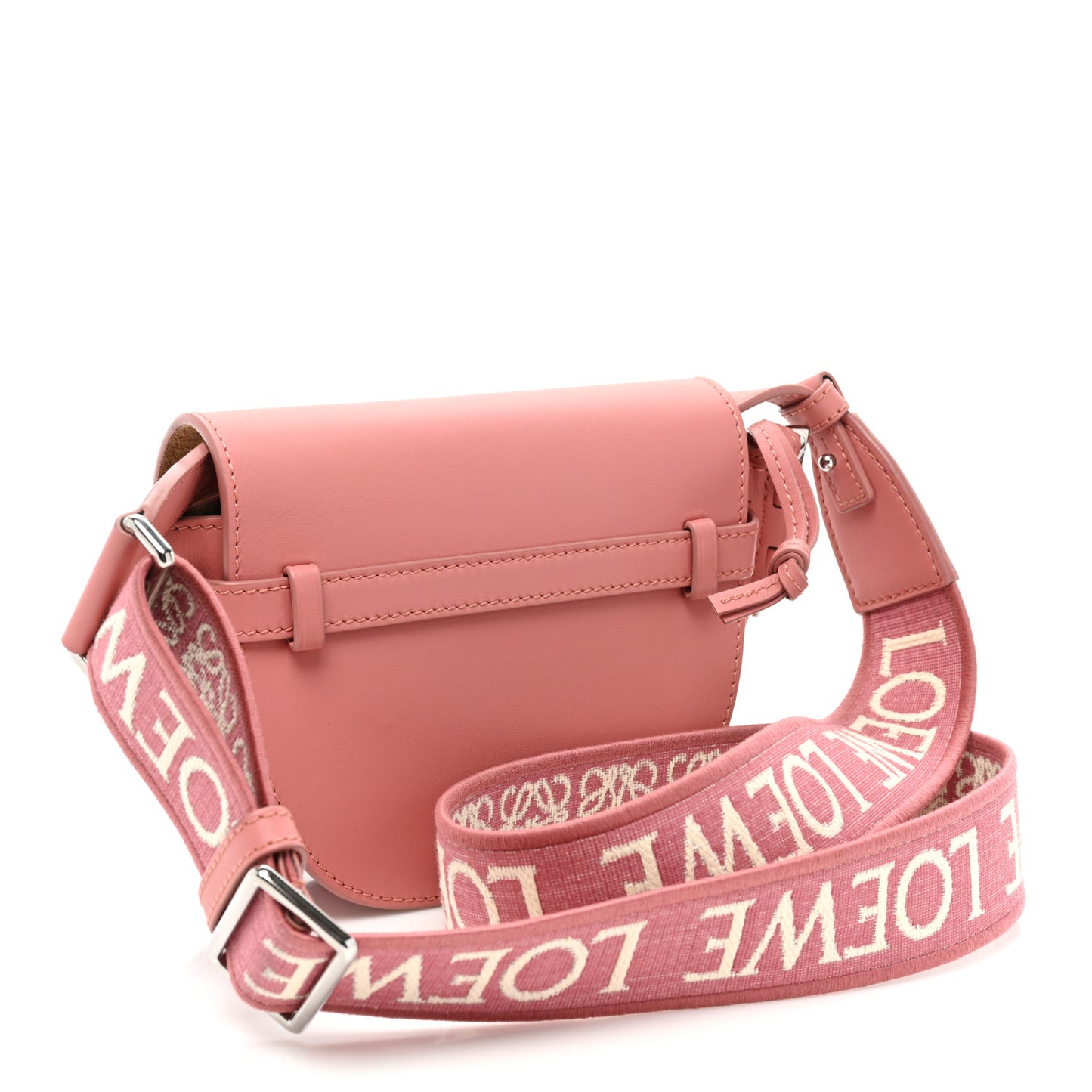 Calfskin Jacquard Mini Gate Dual Bag Peach Bloom