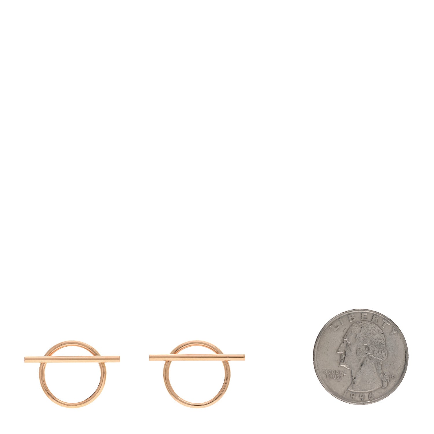 Hermes 18K Rose Gold MM Echappee Earrings 2 of 5