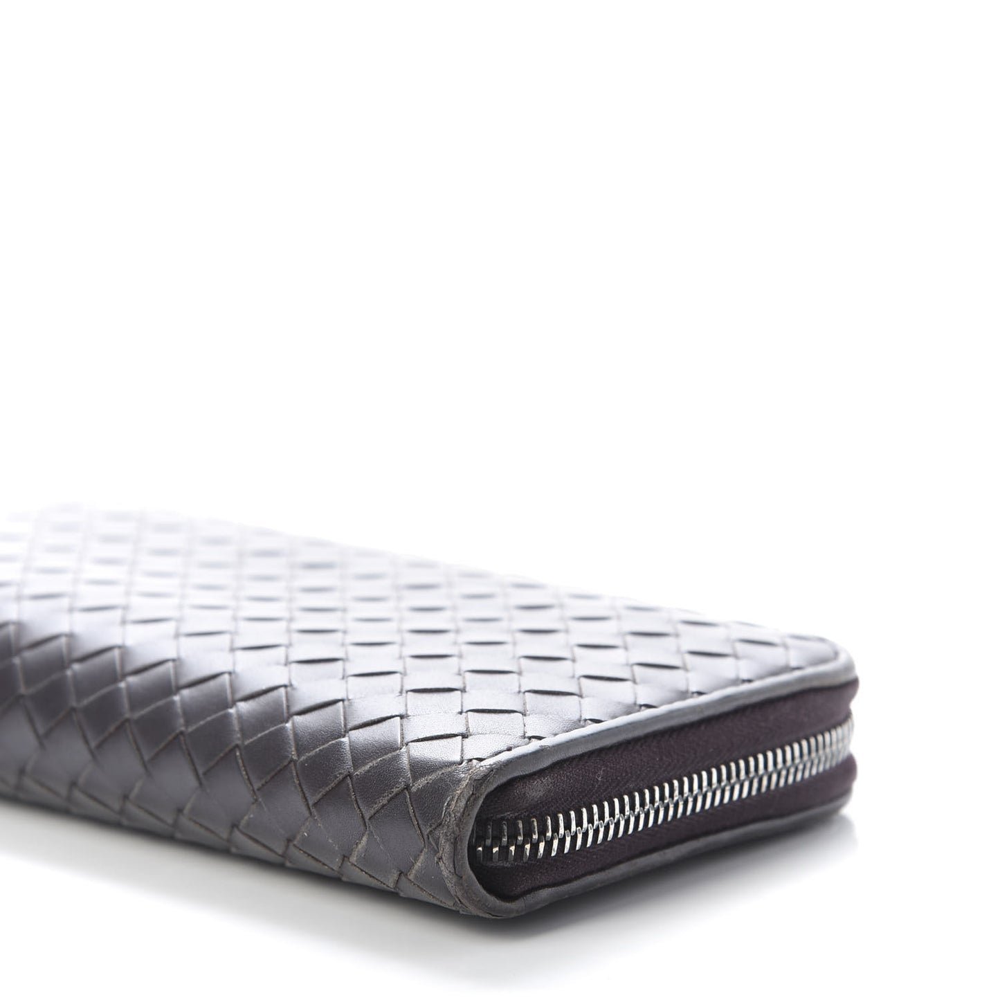 Nappa Intrecciato Zip Around Wallet Gladiol