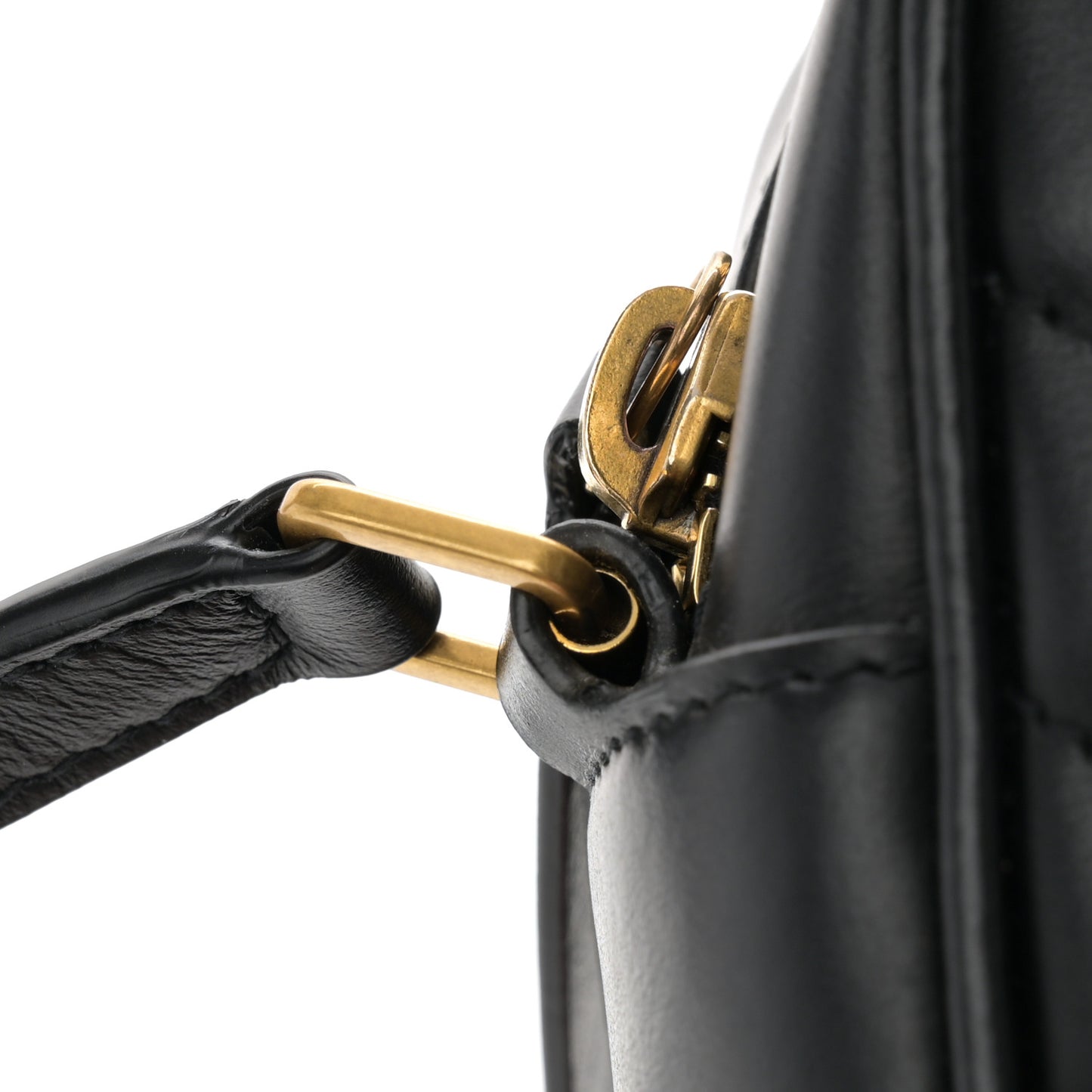 Calfskin Matelasse Monogram Lou Camera Bag Black