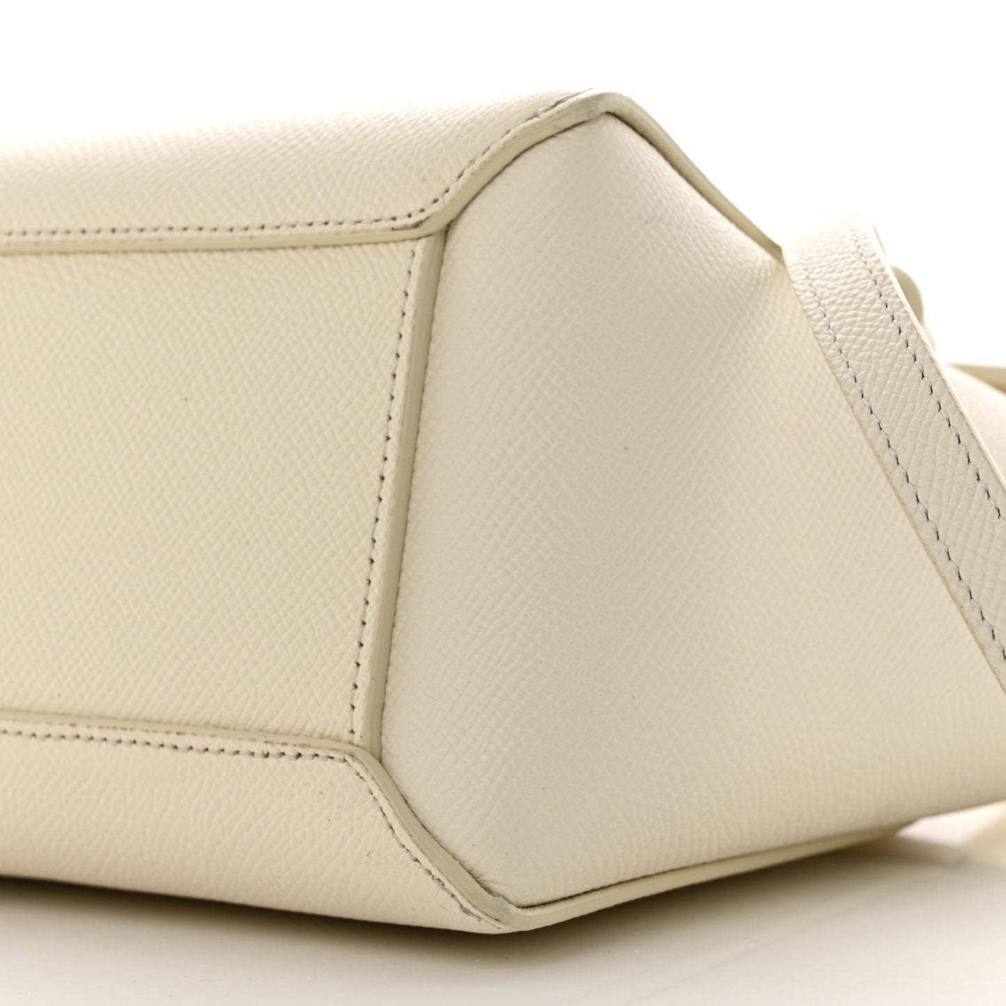 Grained Calfskin Nano Belt Bag Chalk
