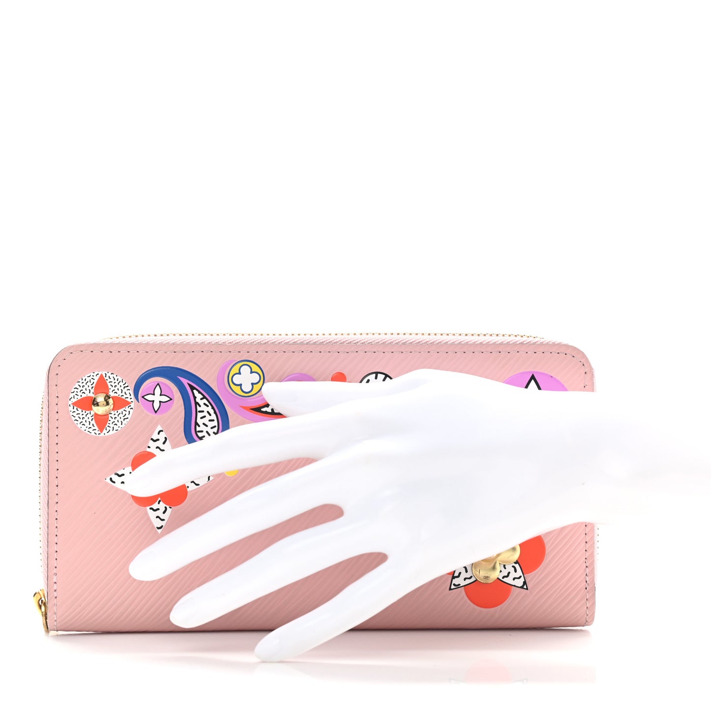Epi Blooming Flowers Zippy Wallet Rose Ballerine