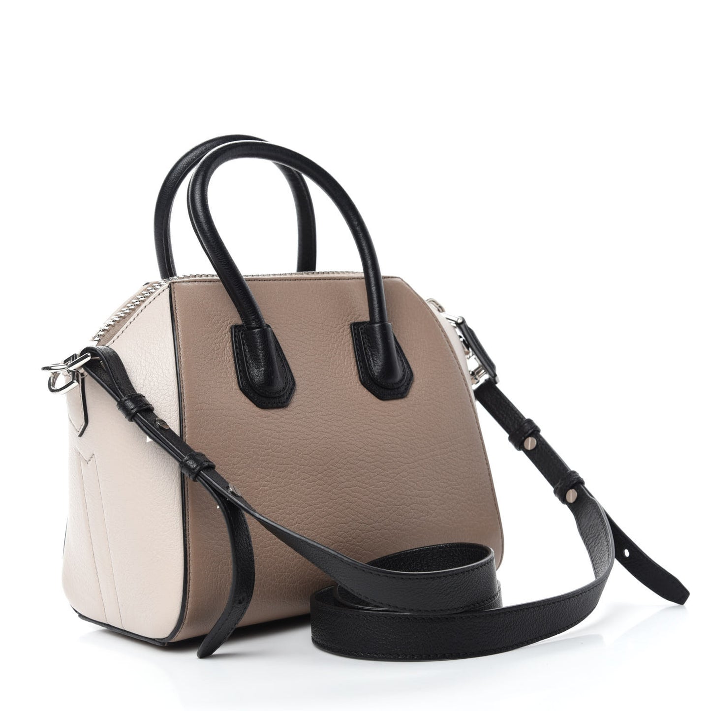 Sugar Goatskin Mini Tri-Color Antigona Linen