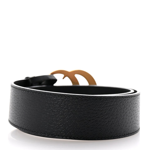 Textured Calfskin Double G 40mm Belt 80 32 Black
