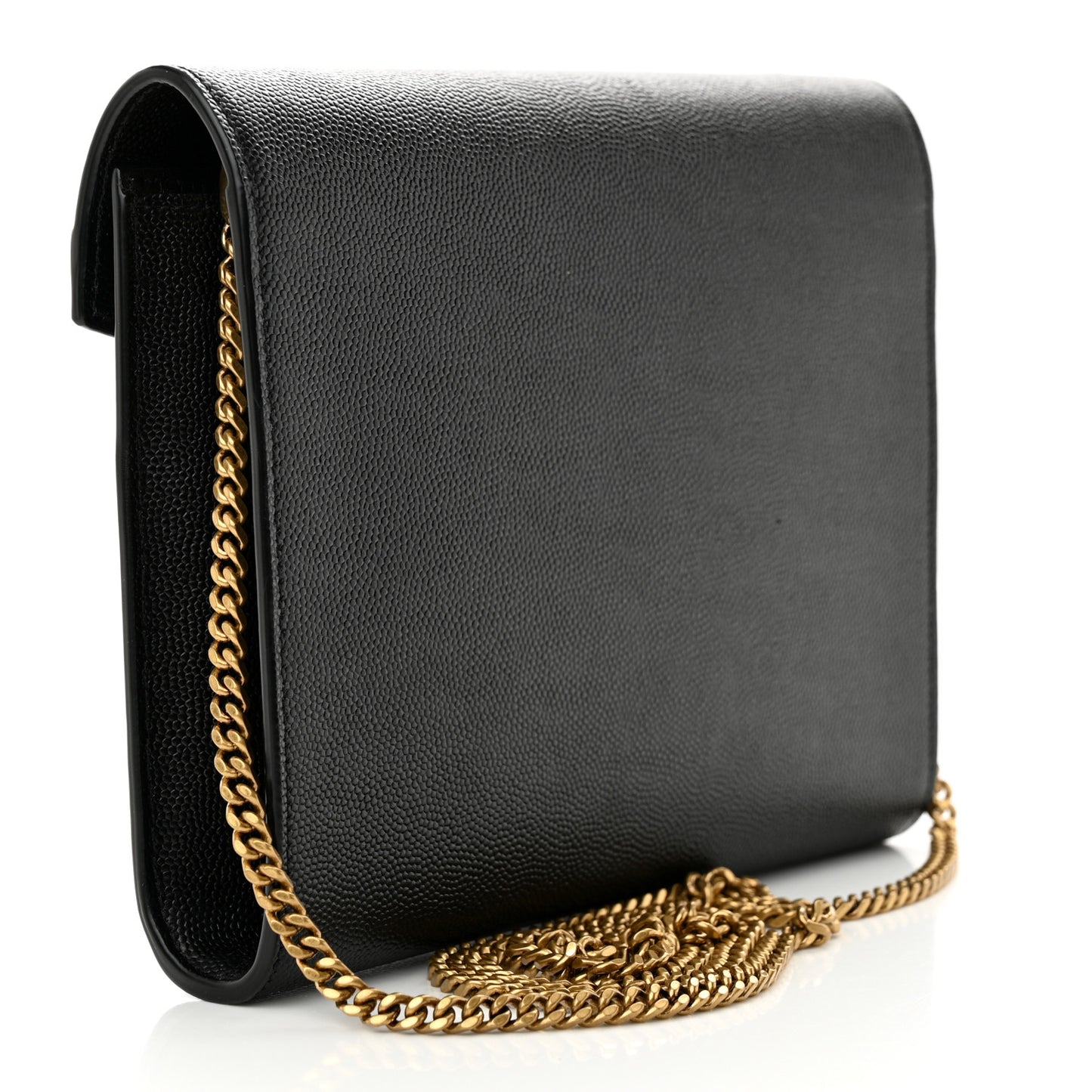 Grain De Poudre Monogram Cassandra Chain Wallet Black