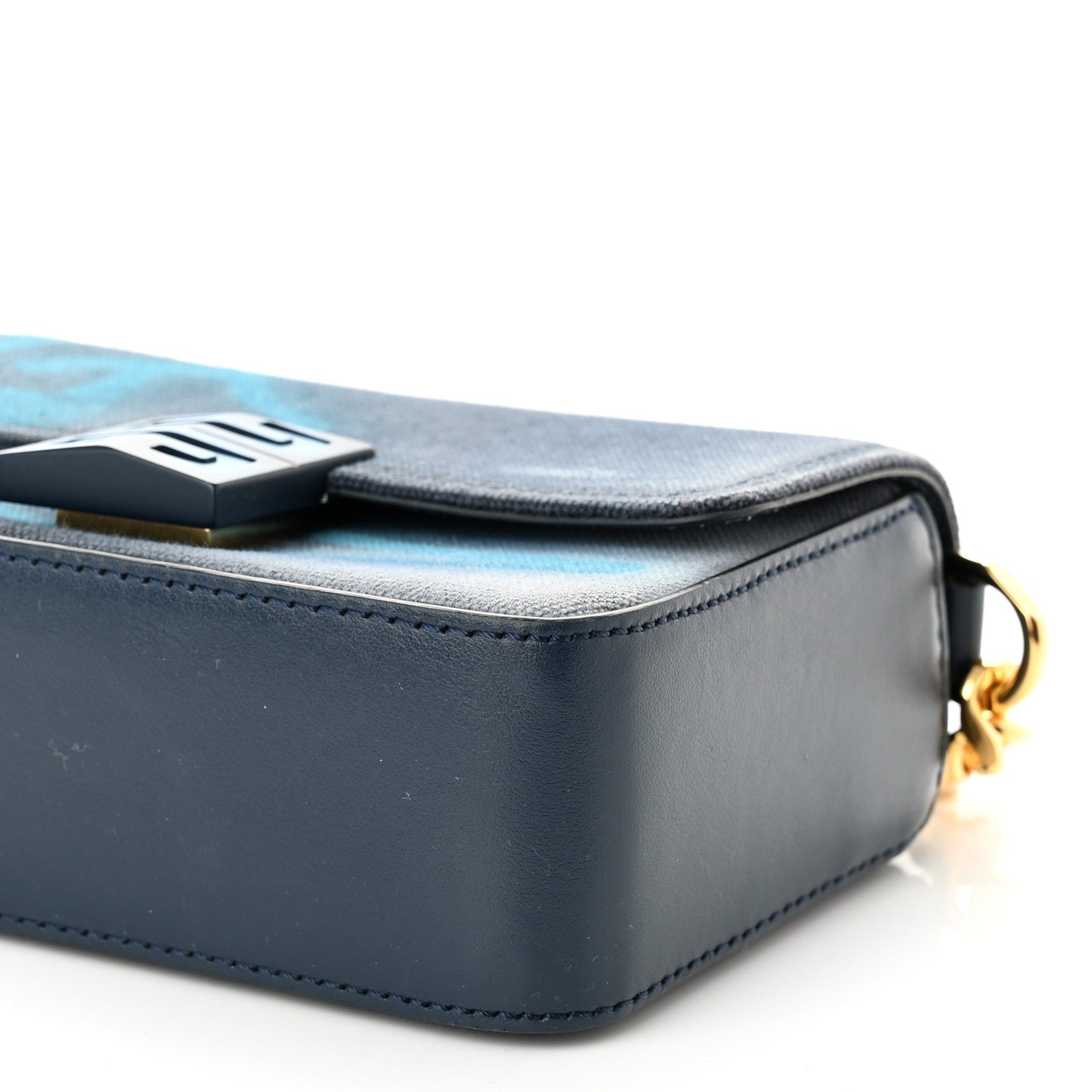 Givenchy x Chito Graffiti Effect Canvas Leather Small 4G Shoulder Bag Steel Blue 9 of 9