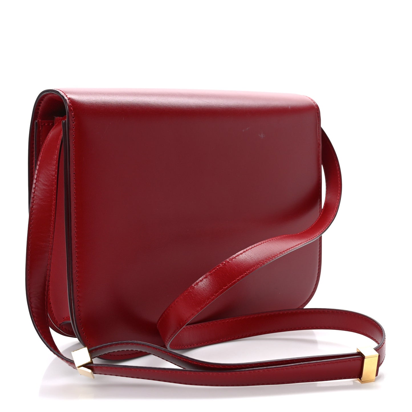 Box Calfskin Medium Classic Box Flap Bag Red