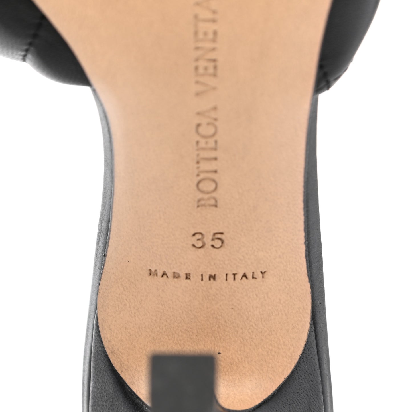 Nappa Matelasse Padded Mule Sandals 35 Black