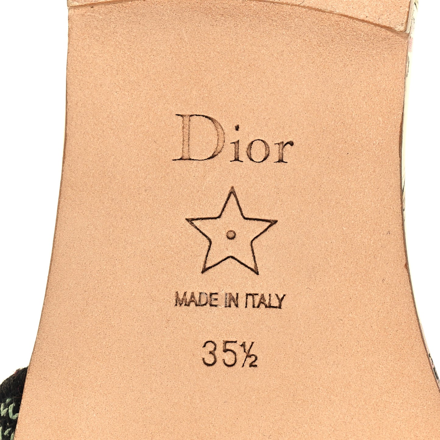 Canvas Embroidered 4 Saisons Dway Flat Slide Sandals 35.5 Lilac