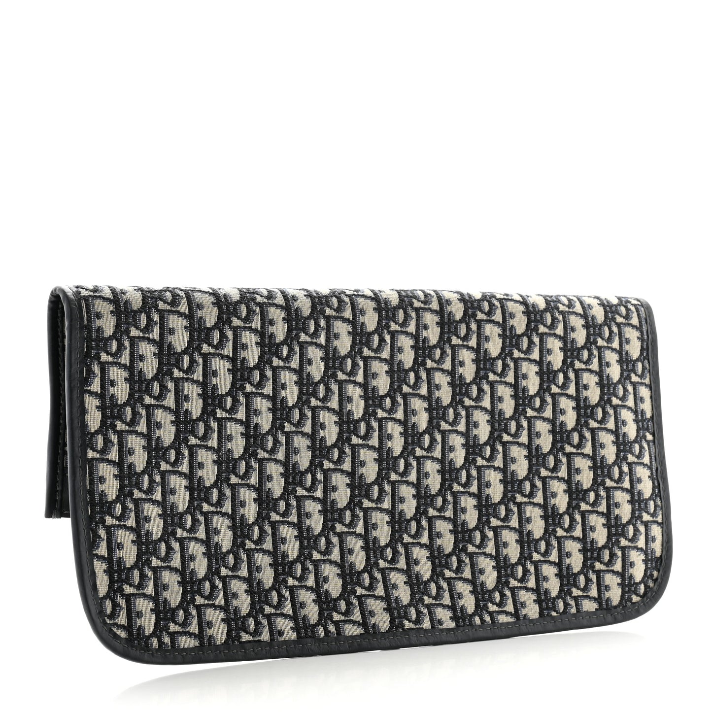 Oblique Fold Over Clutch Blue