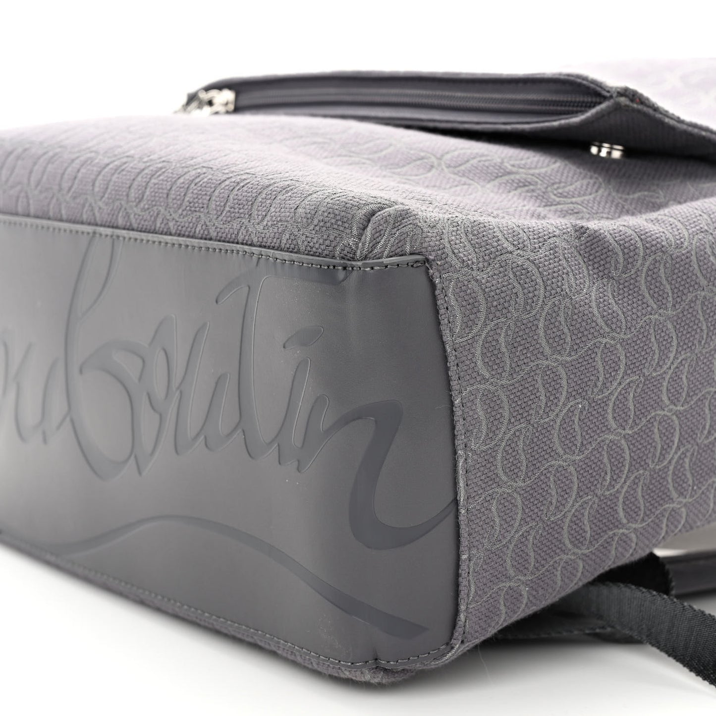 Logo Jacquard Zip N Flap Backpack Grey