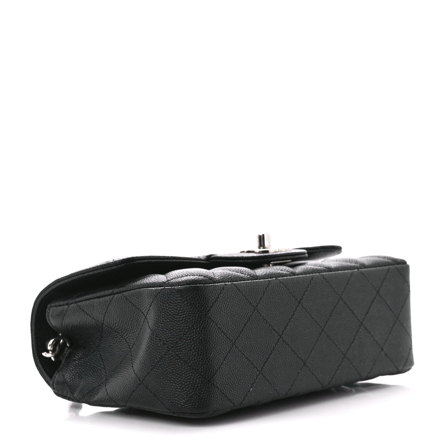 Caviar Quilted Mini Rectangular Flap Black