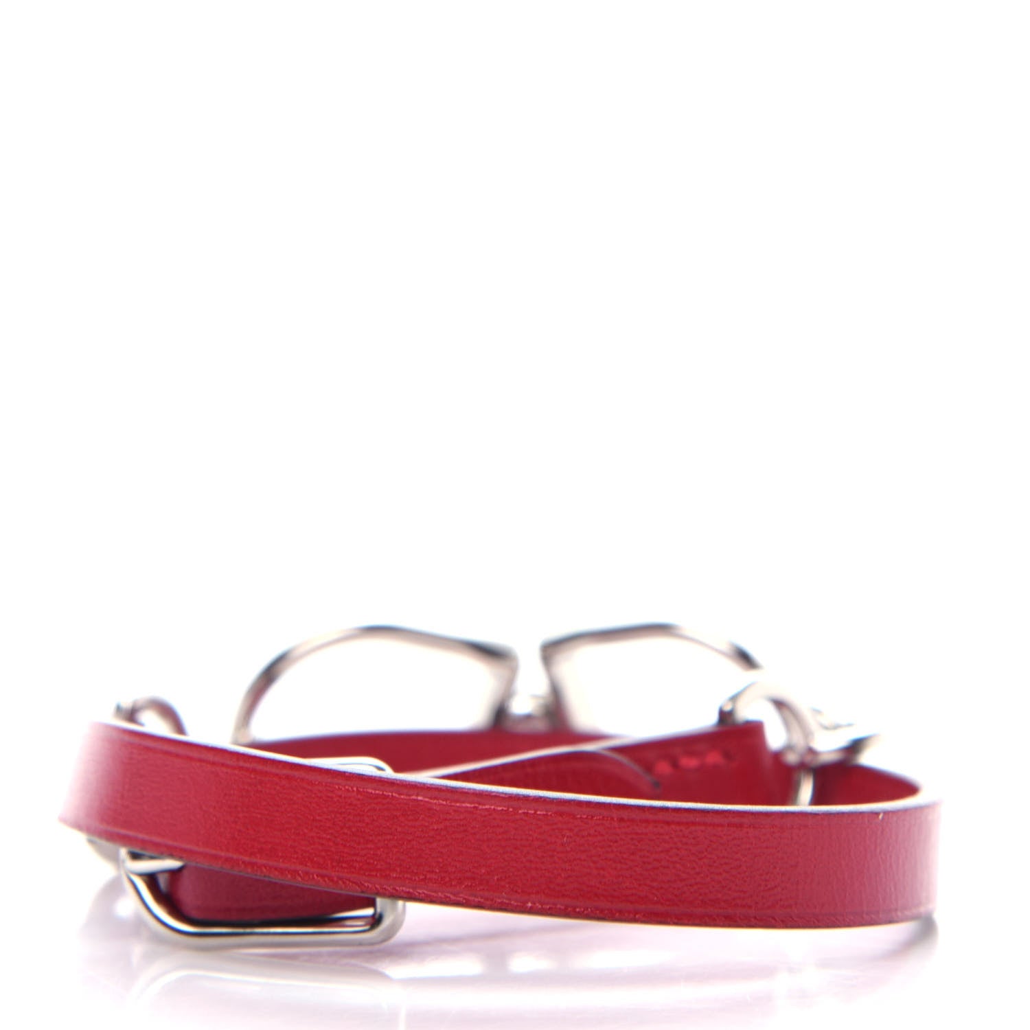 Hermes Swift Etrier Double Tour Bracelet T2 Rouge Casaque 3 of 6