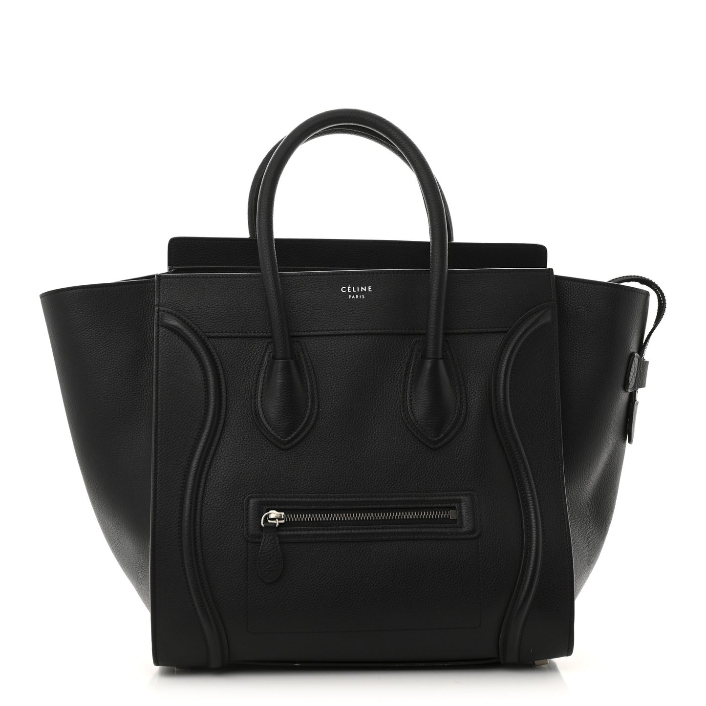 Drummed Calfskin Mini Luggage Black
