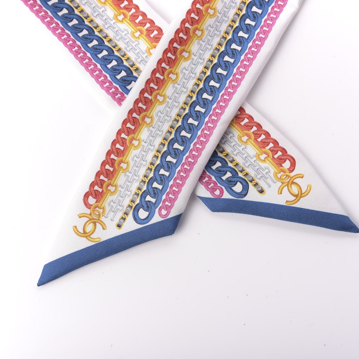 Silk Chain CC Slim Bandeau Scarf Multicolor