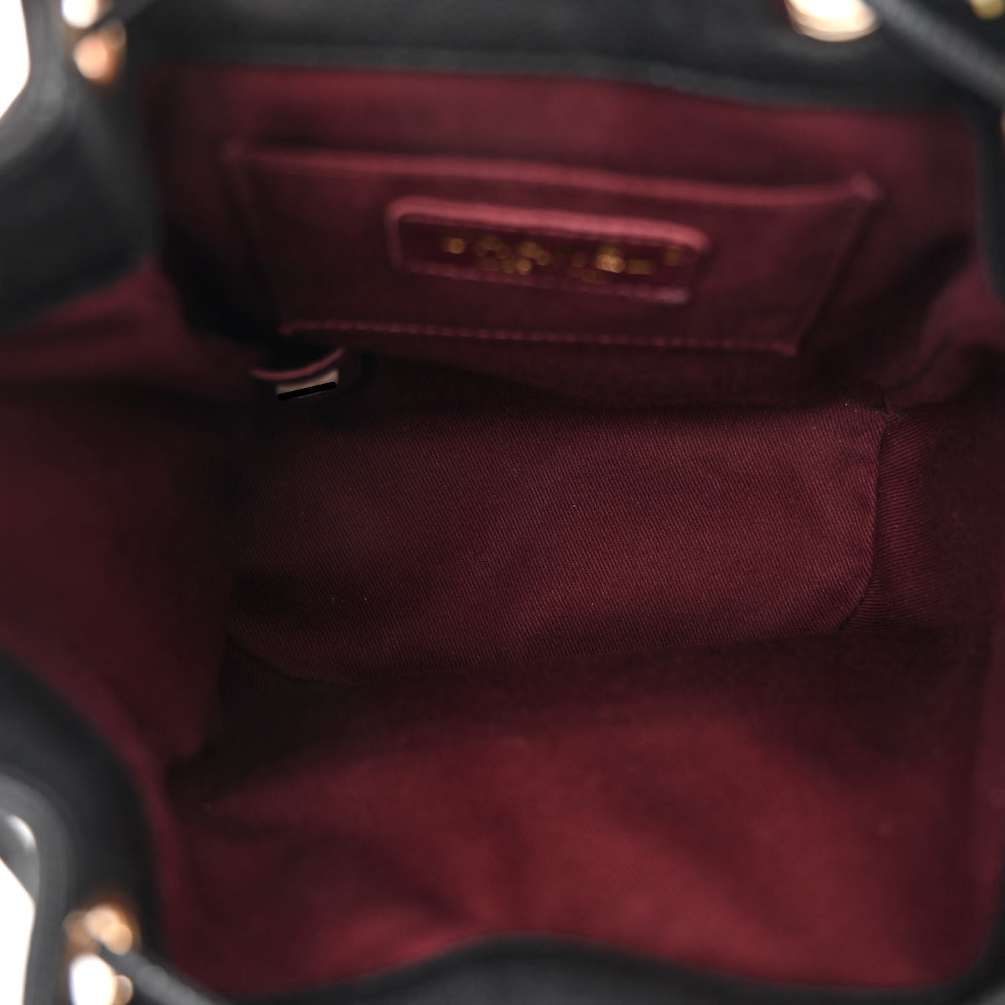 Caviar Quilted CC Pocket Bucket Bag Black