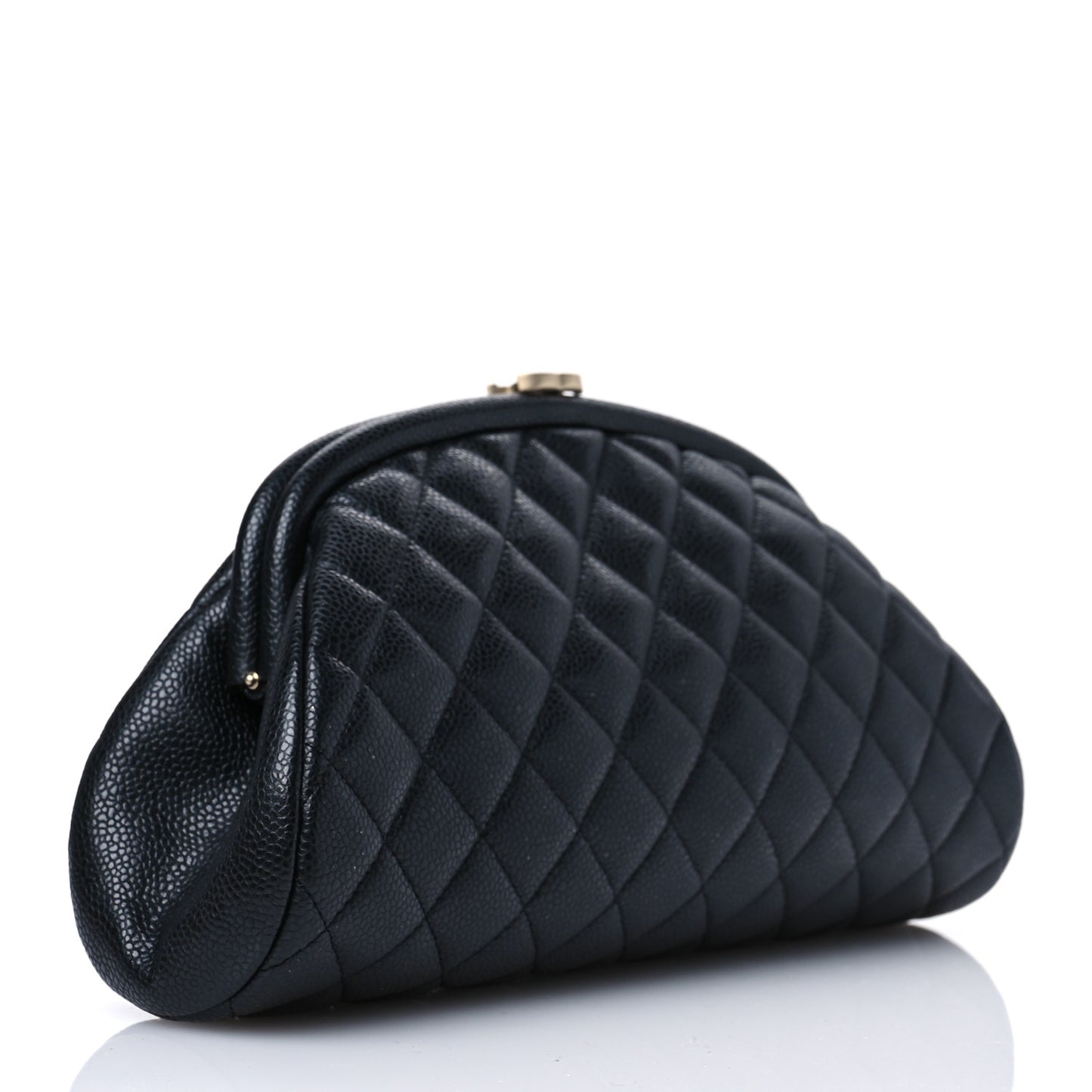 Caviar Quilted Timeless Clutch Black