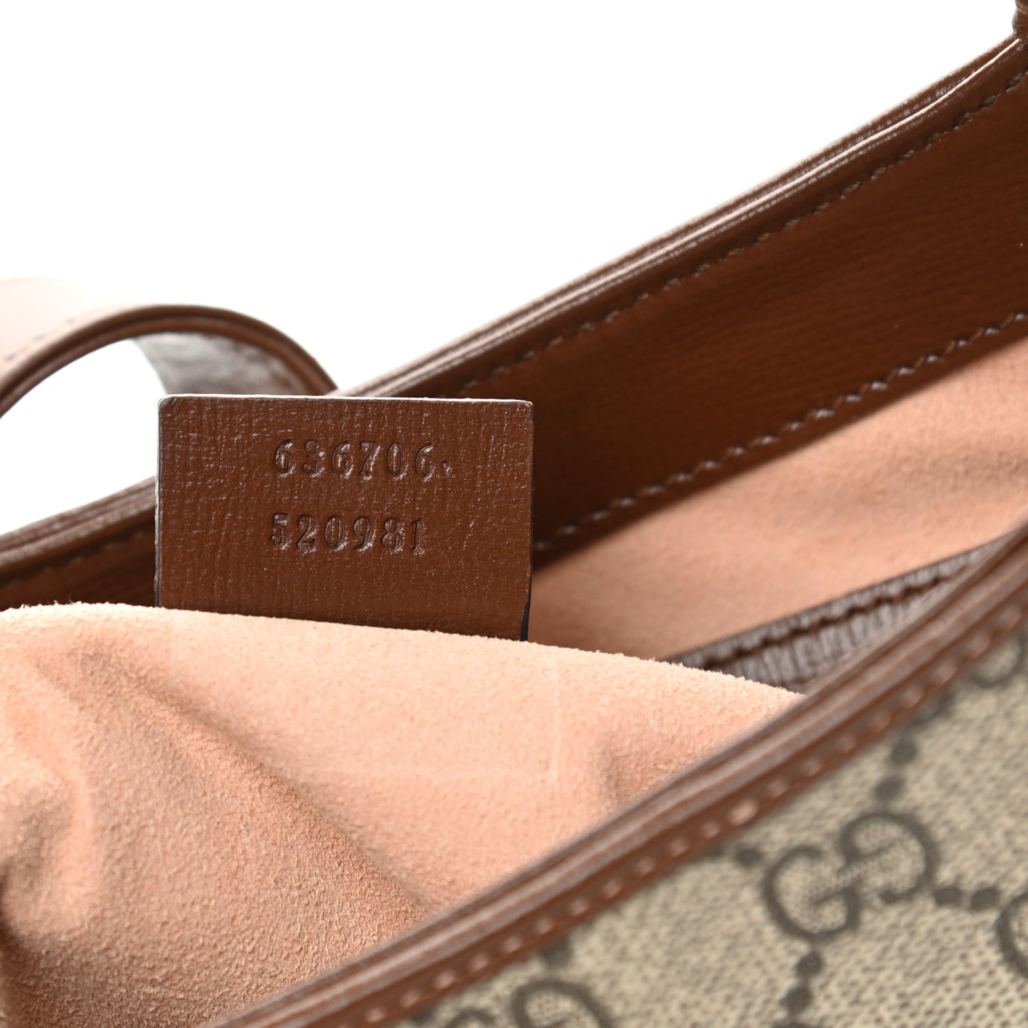 GG Supreme Monogram Azalea Calfskin Web Small Jackie 1961 Hobo Beige Ebony Brown Sugar