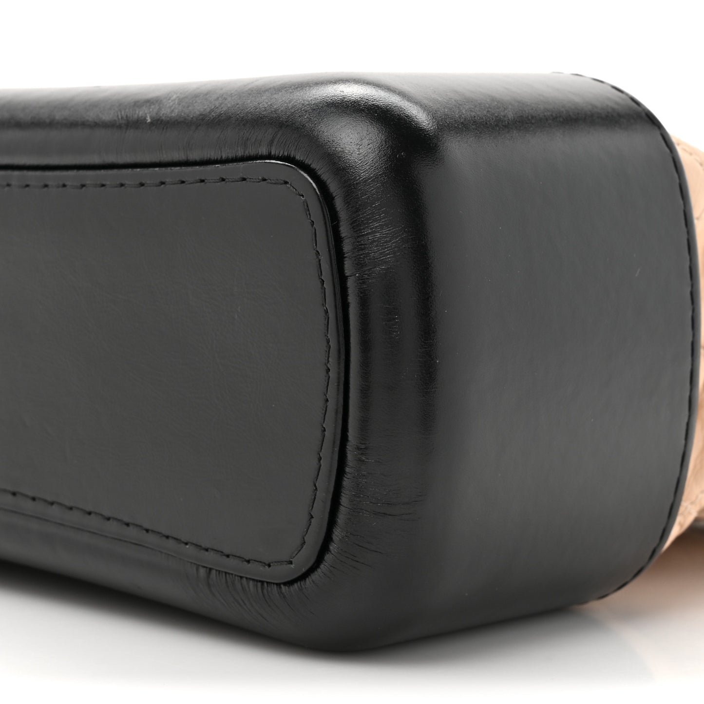 Aged Calfskin Quilted Medium Gabrielle Hobo Beige Black