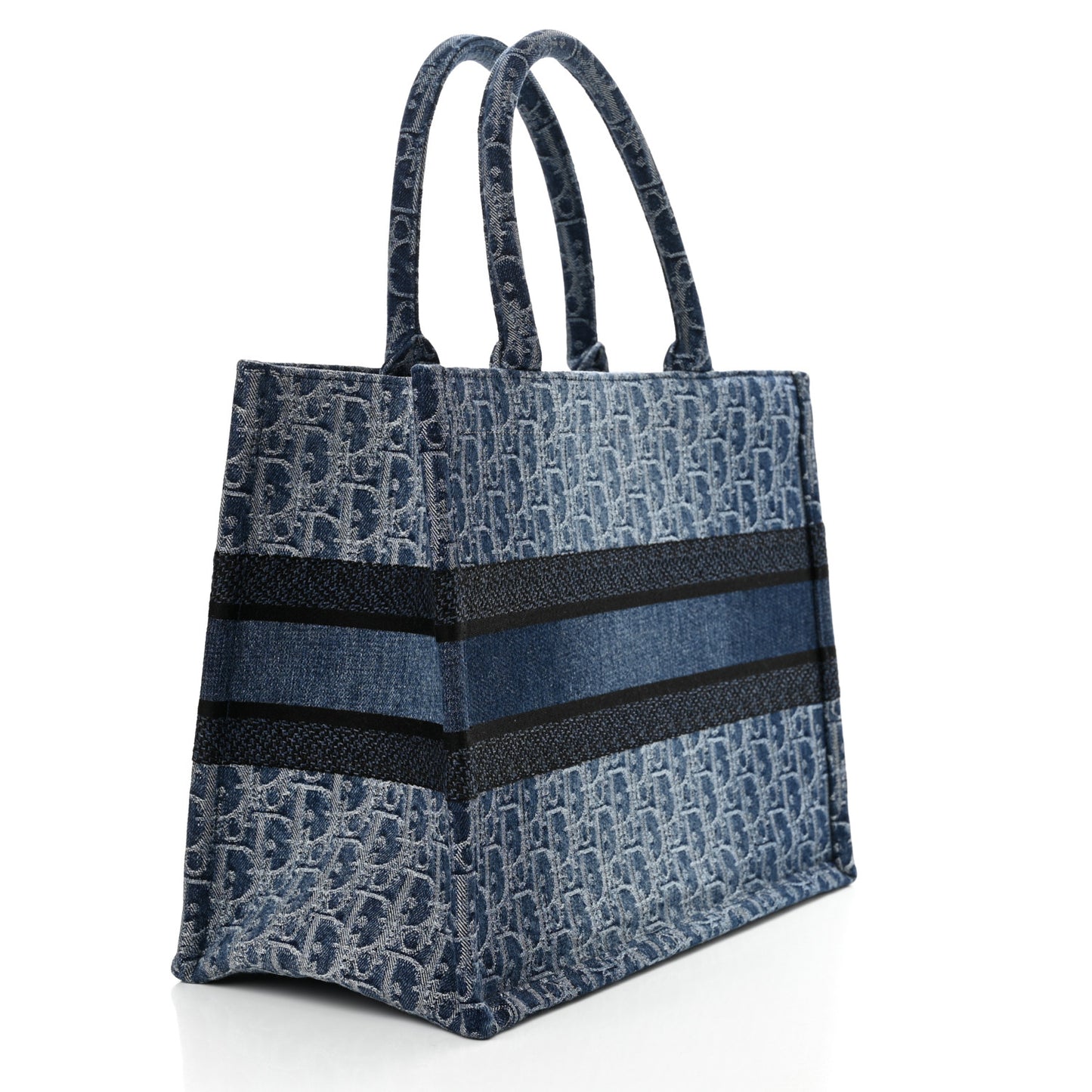 Oblique Denim Medium Book Tote Blue