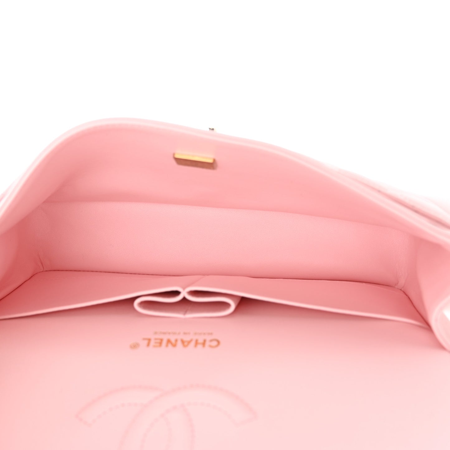 Caviar Quilted Medium Double Flap Light Pink