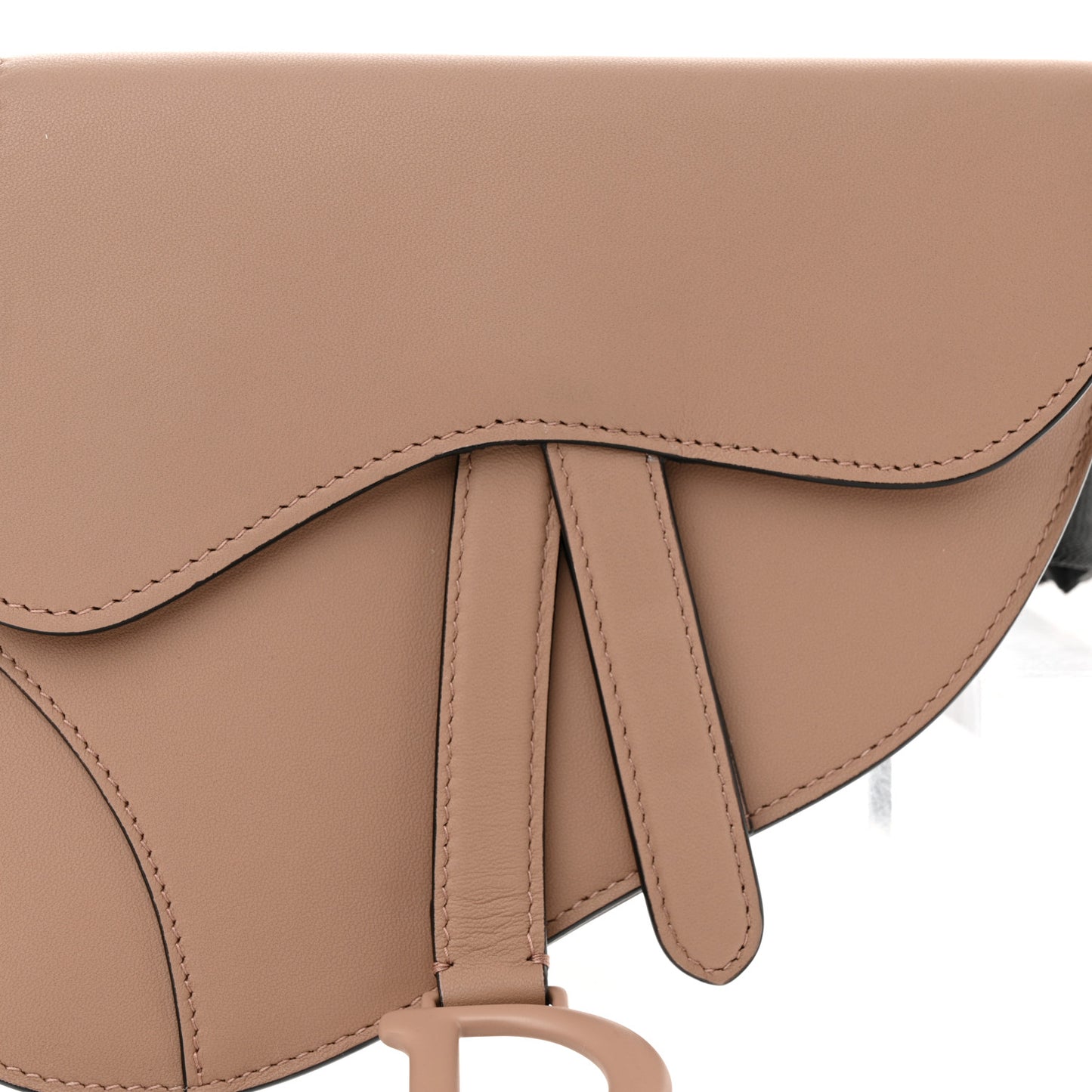 Ultra Matte Calfskin Saddle Belt Bag Rose Des Vents