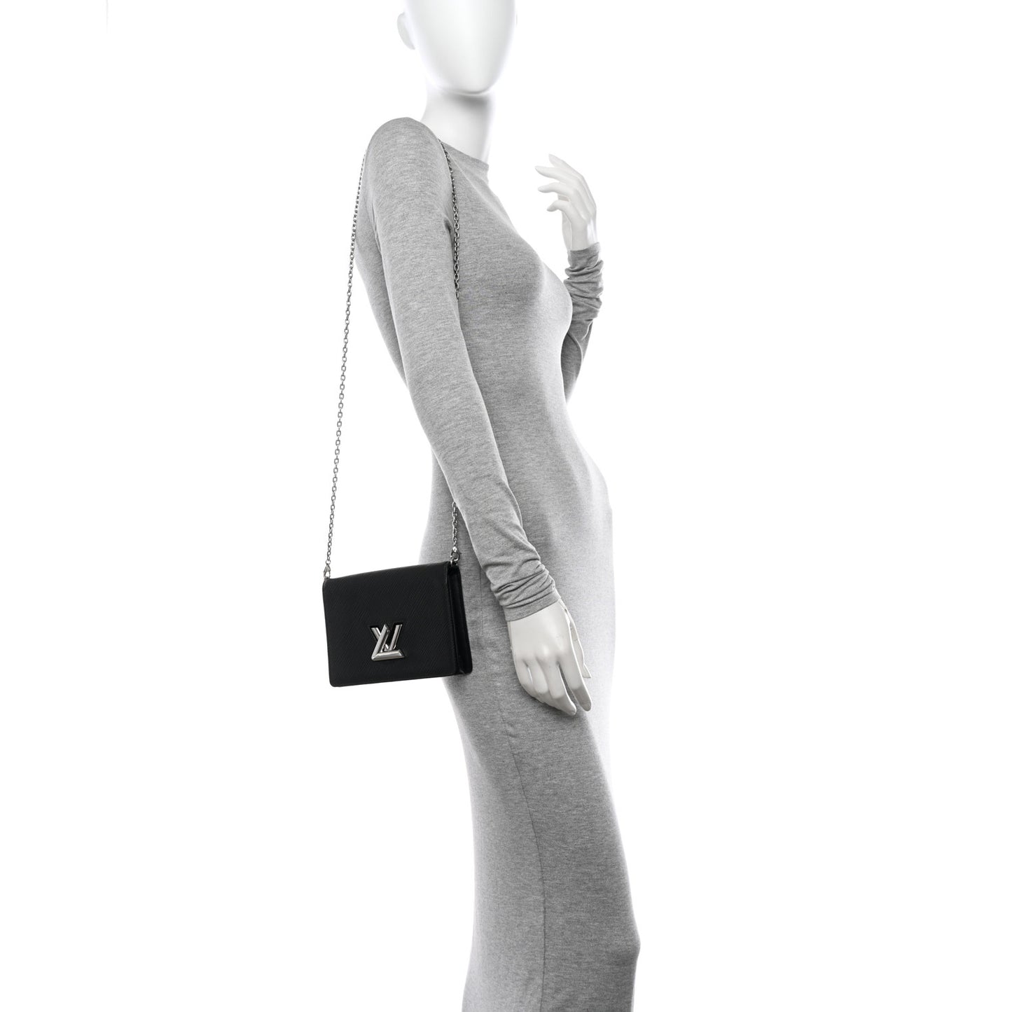 Epi Twist Belt Chain Wallet Black