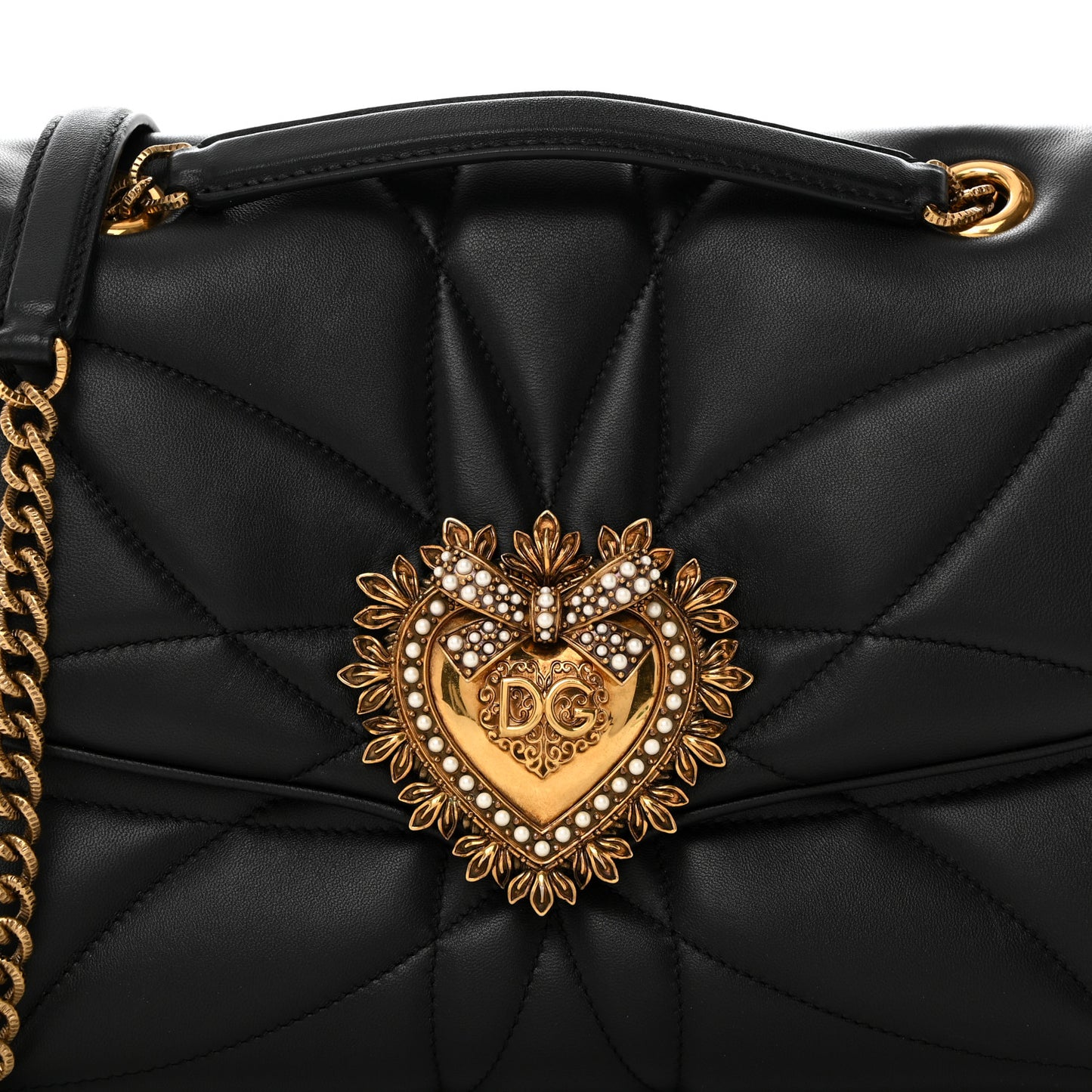 Nappa Quilted Large Devotion Bag Black