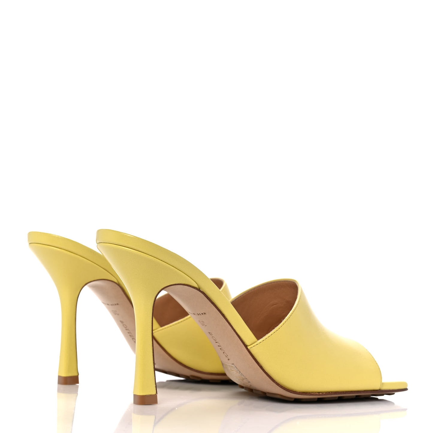 Lambskin Stretch Mule Sandals 39 Pear