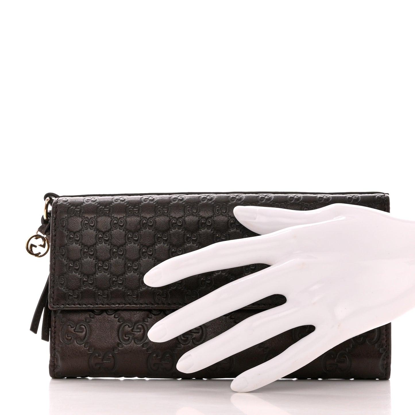 Guccissima Signature Microguccissima Bree Continental Wallet Chocolate