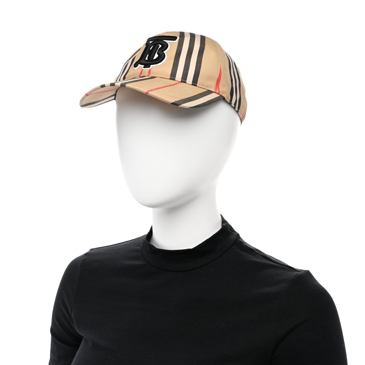 Cotton Vintage Check Monogram Baseball Hat M Archive Beige