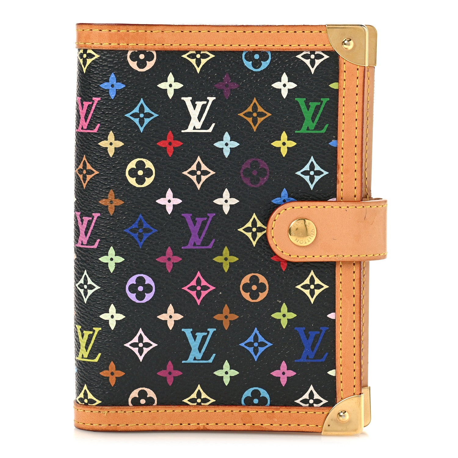Louis Vuitton Monogram Multicolor Agenda PM Black 1392990