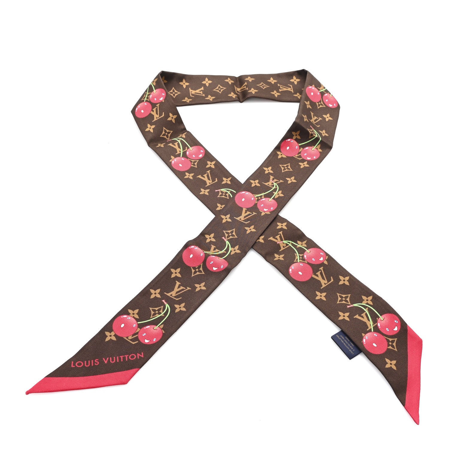 Louis Vuitton LV X TM Silk Monogram Cerises Bandeau Brown 1868558