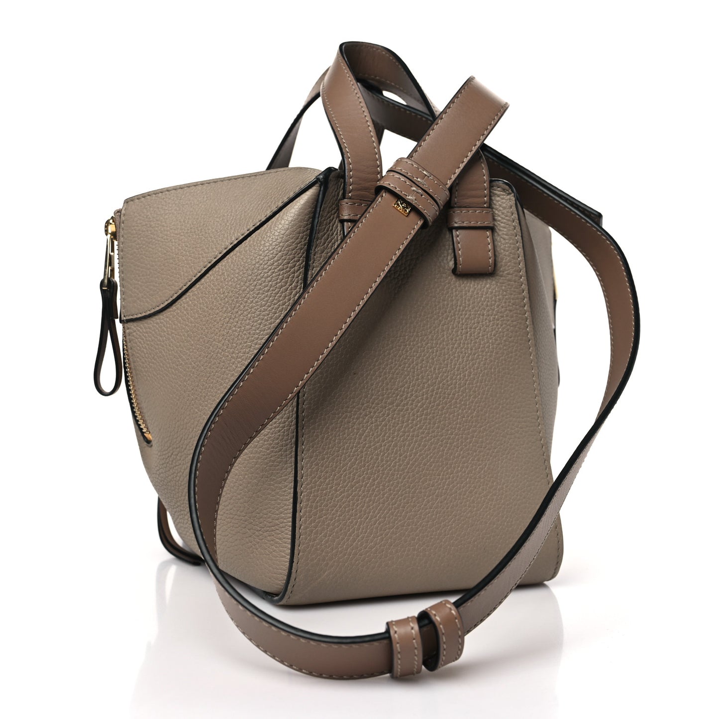 Soft Grained Calfskin Compact Hammock Shoulder Bag Sand