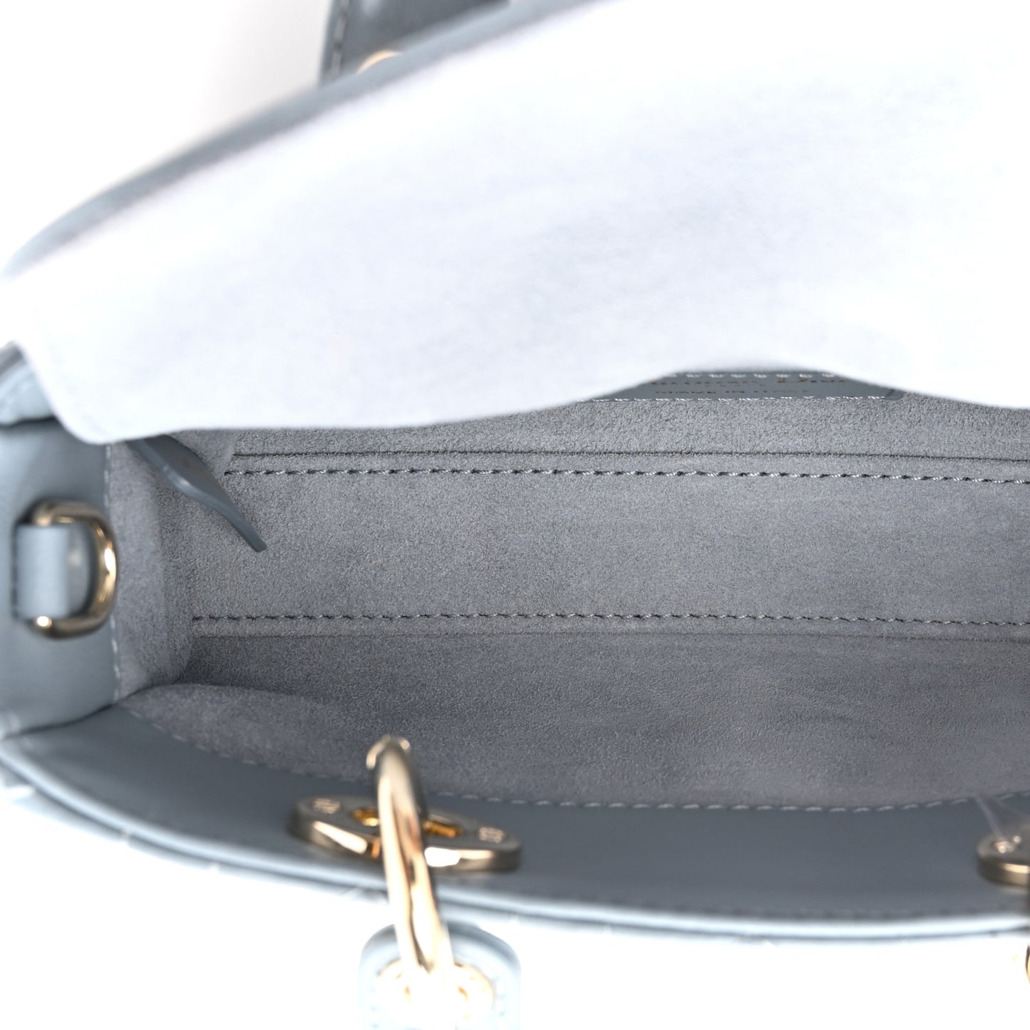 Lambskin Cannage Micro Lady D-Joy Cloud Blue