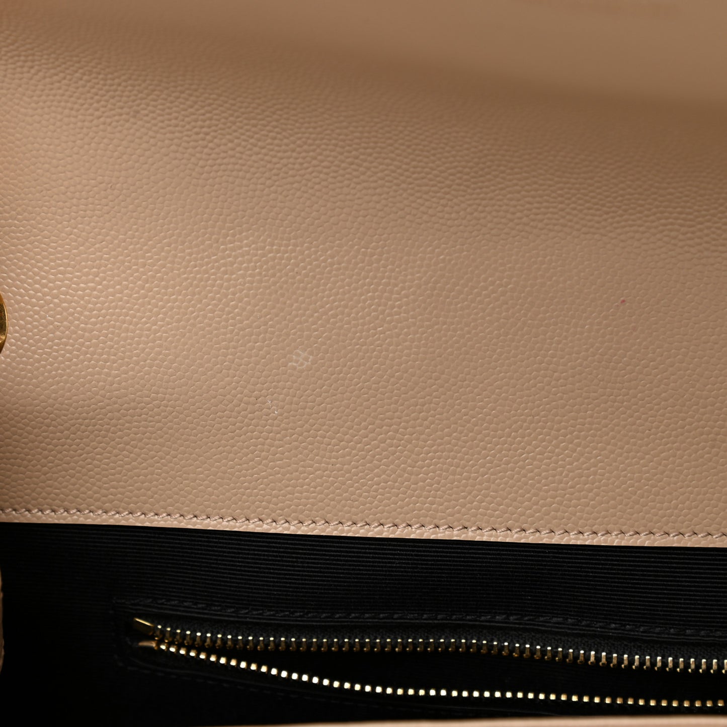 Grain De Poudre Matelasse Chevron Large Monogram Satchel Dark Beige