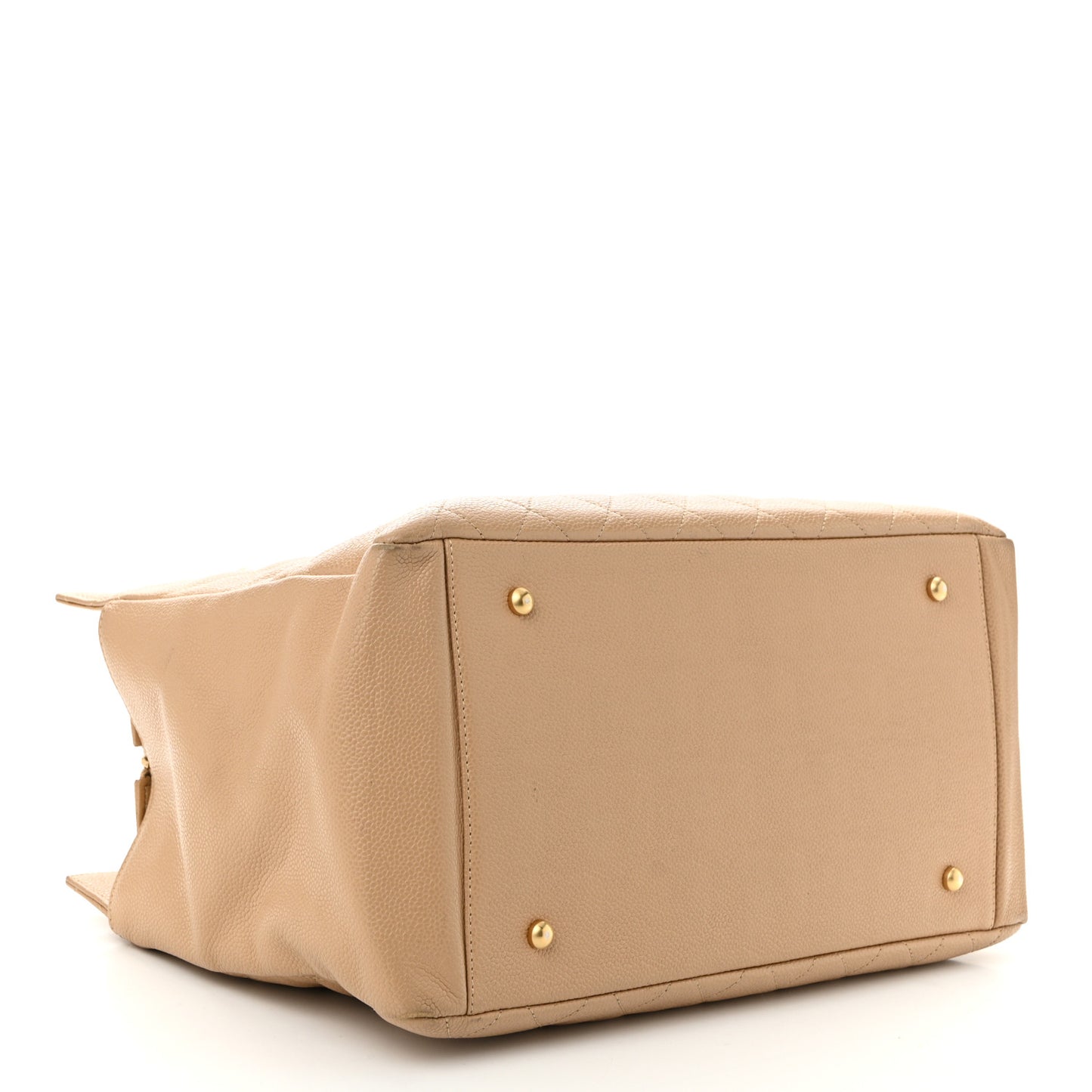 Caviar Quilted Grand Shopping Tote GTT Beige