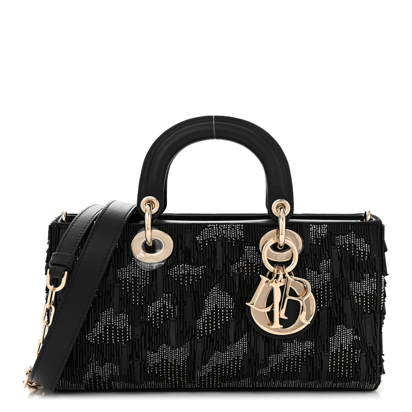 Sequins Beaded Fringe Lady D-Joy Black