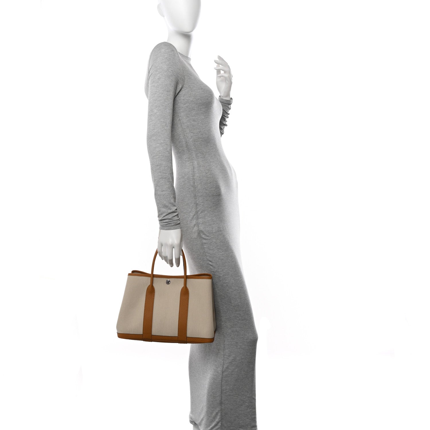 Hermes Toile Negonda Garden Party 30 TPM Tote Beton Ocre 2 of 11