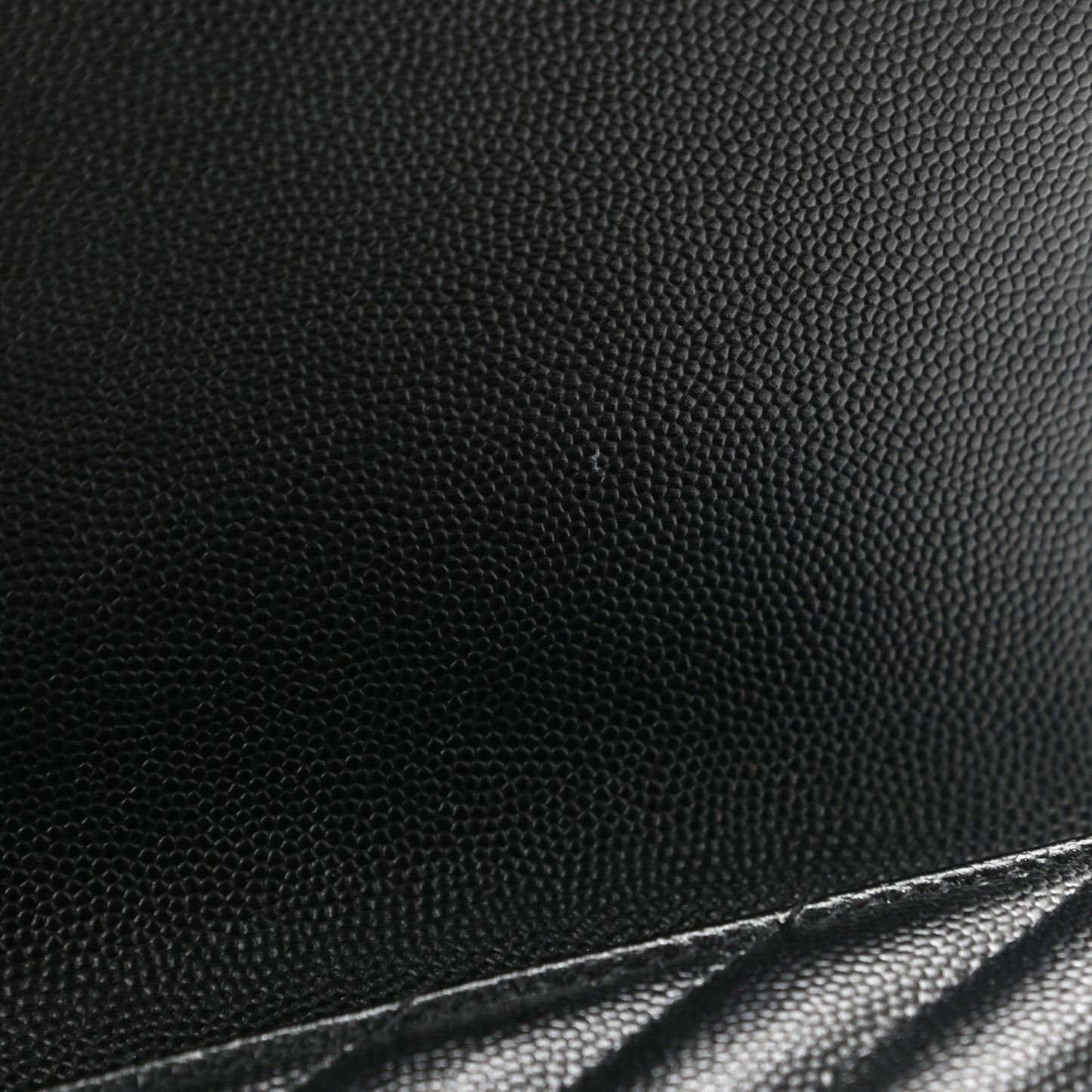 Grain De Poudre Matelasse Chevron Monogram Envelope Clutch Black