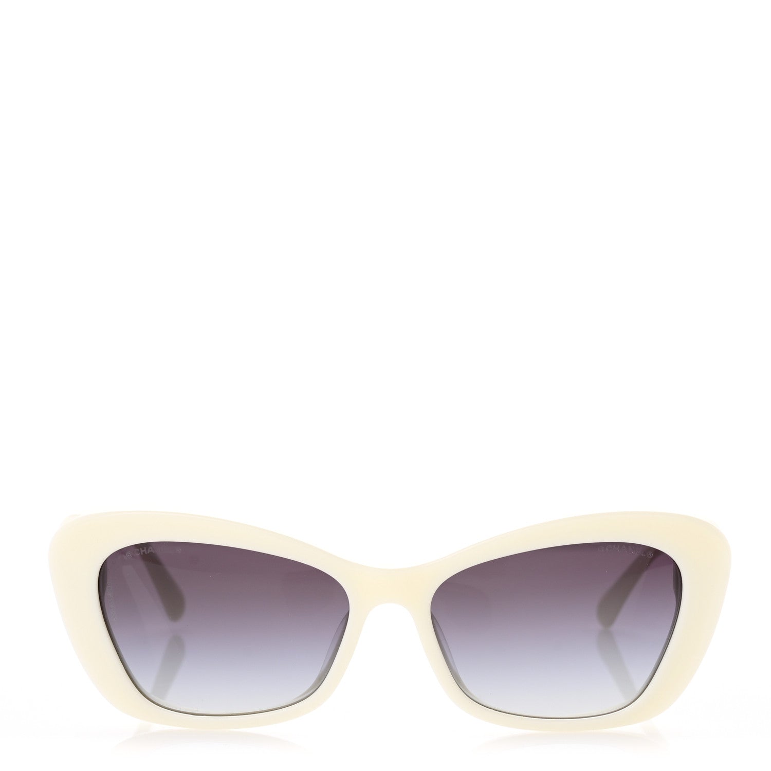 Chanel Acetate Pearl Cat Eye CC Sunglasses 5481-H-A White 2 of 9