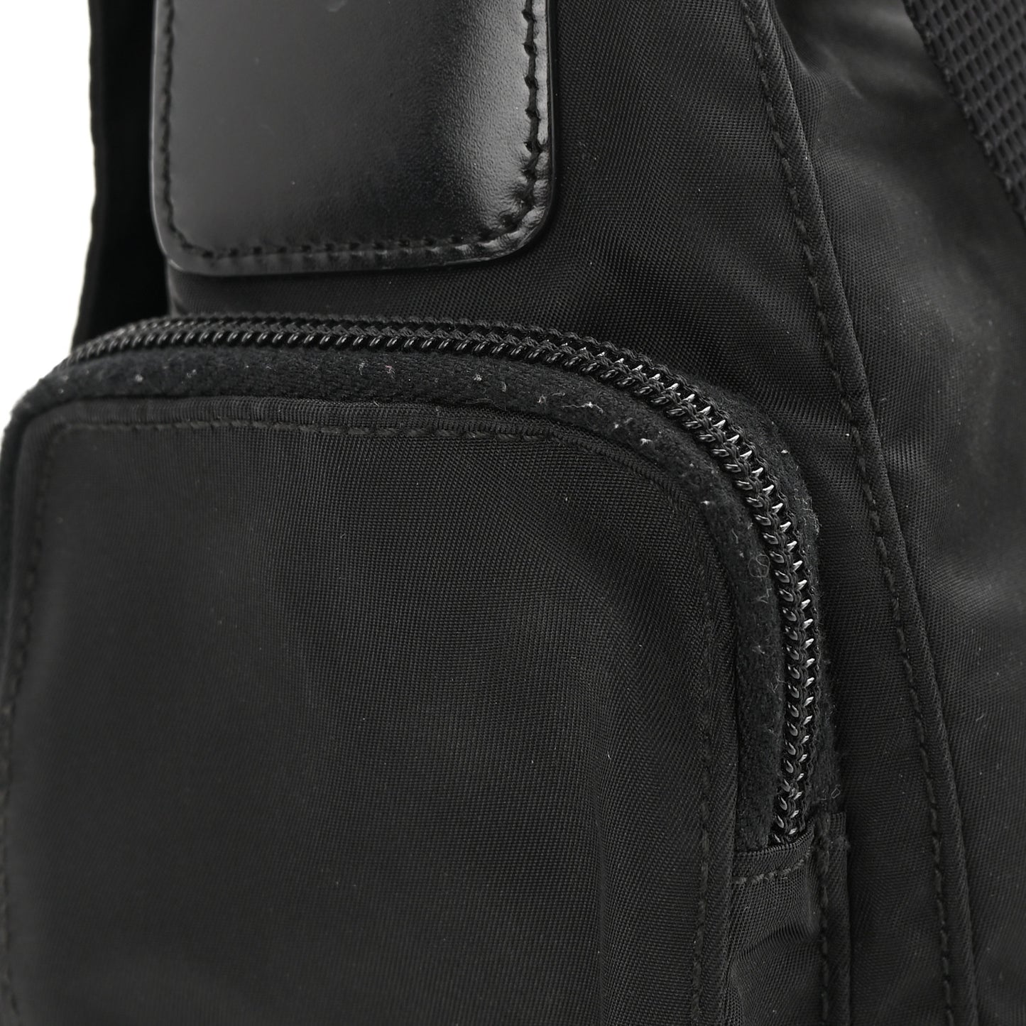 Nylon Messenger Bag Black