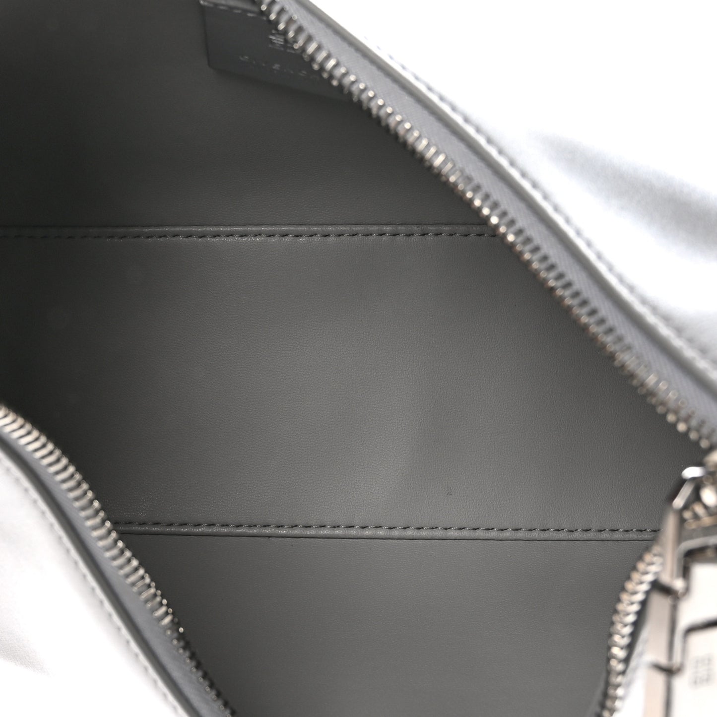 Smooth Calfskin Small Moon Cut Out Shoulder Bag Grey