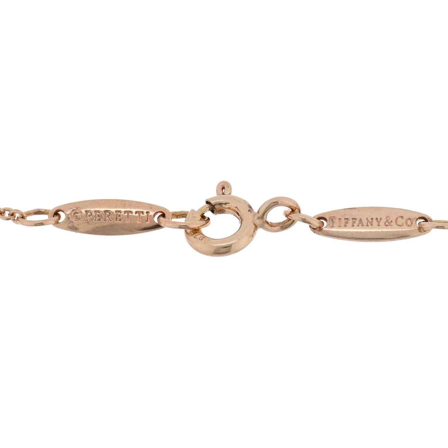 18K Rose Gold Diamond .15ctw Elsa Peretti Diamonds by the Yard Station Bracelet